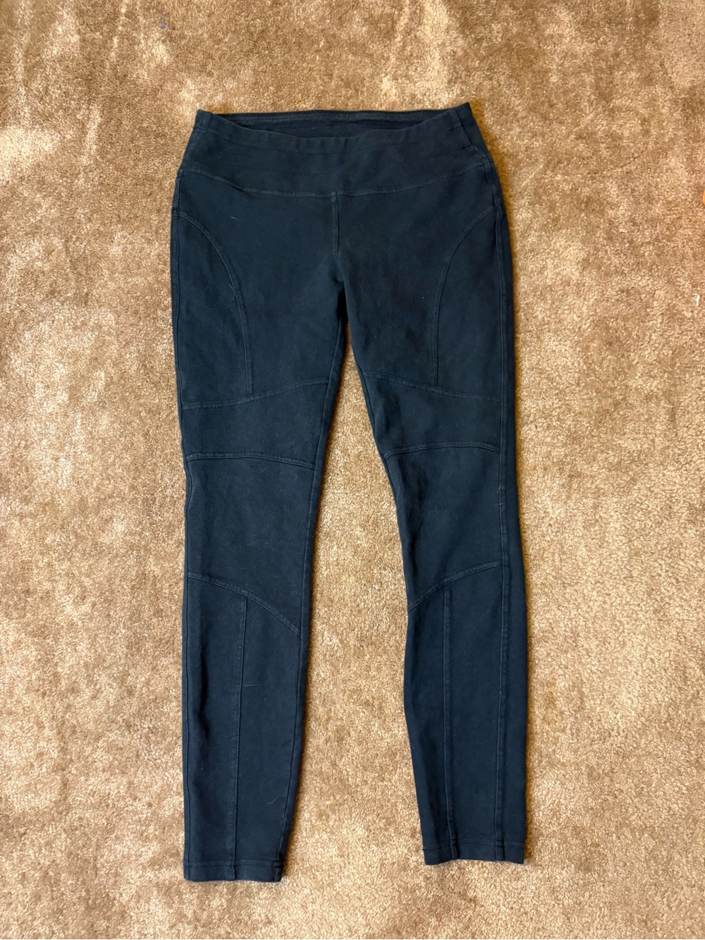 Prana Black Panel-Stitch High-Rise Leggings